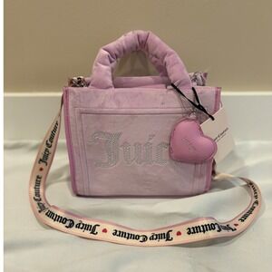 Juicy‎ Couture Extra Spender Mini Tote Fondant Pink Rhinestone Crossbody Bag